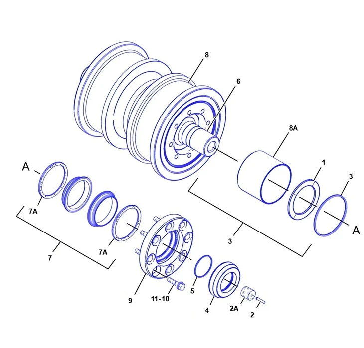 Cat D10 Bottom Roller Track 332-6424